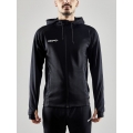 Craft Trainingsjacke Evolve Hood - strapazierfähige Mid-Layer-Kapuzenjacke aus Stretchmaterial - schwarz Herren